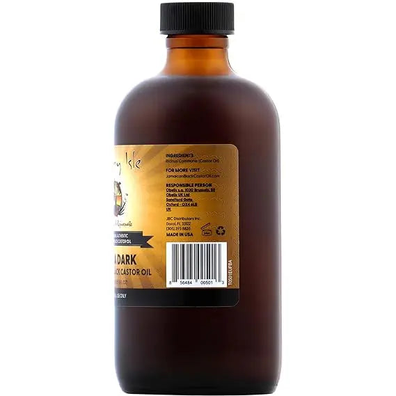 Sunny Isle Extra Dark Jamaican Black Castor Oil, 8 fl. oz. | 100% Natural High Potency Treatment for Hair, Scalp Bwetinde B Enterprises