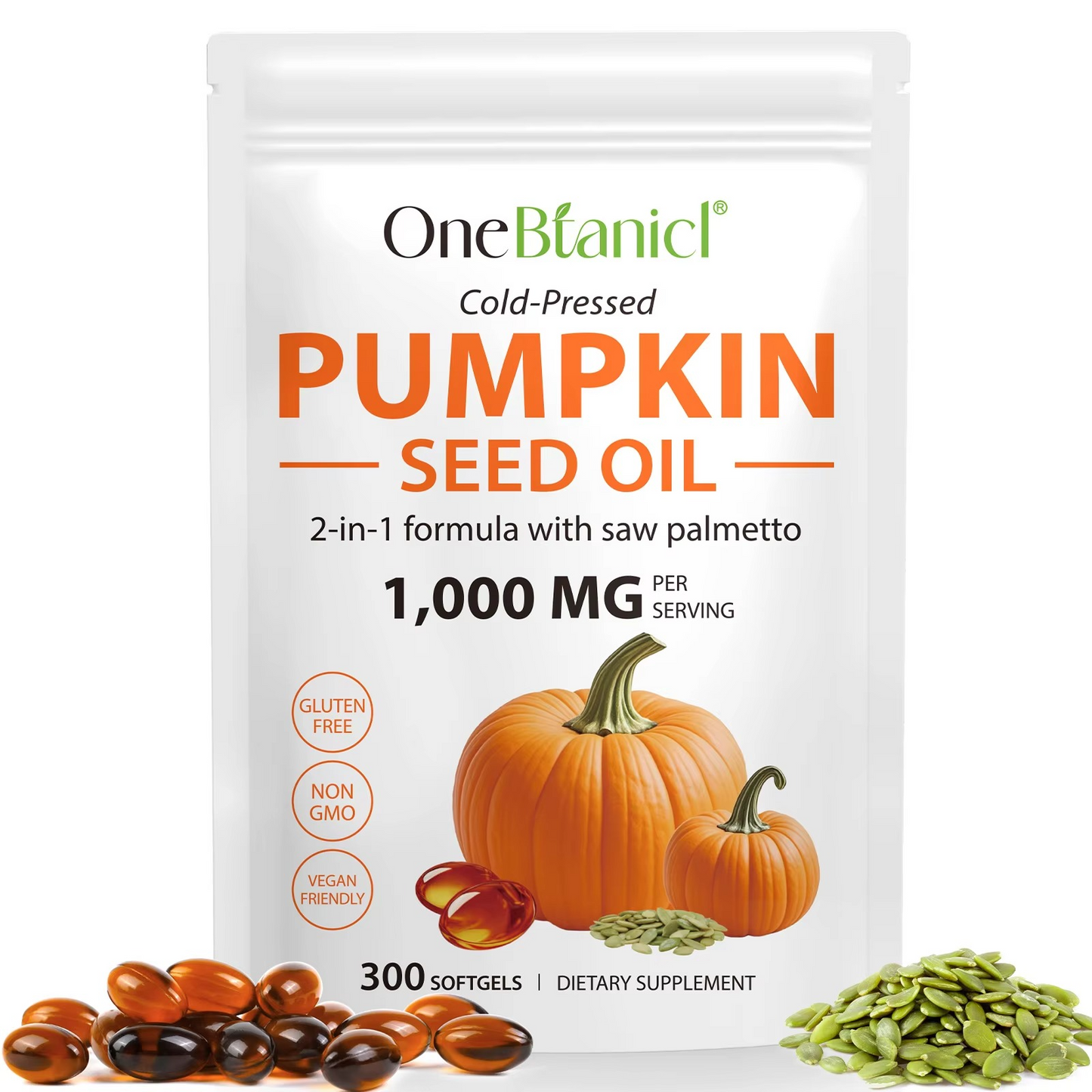 Pumpkin Seed Extract Oil with Saw Palmetto Soft Gels