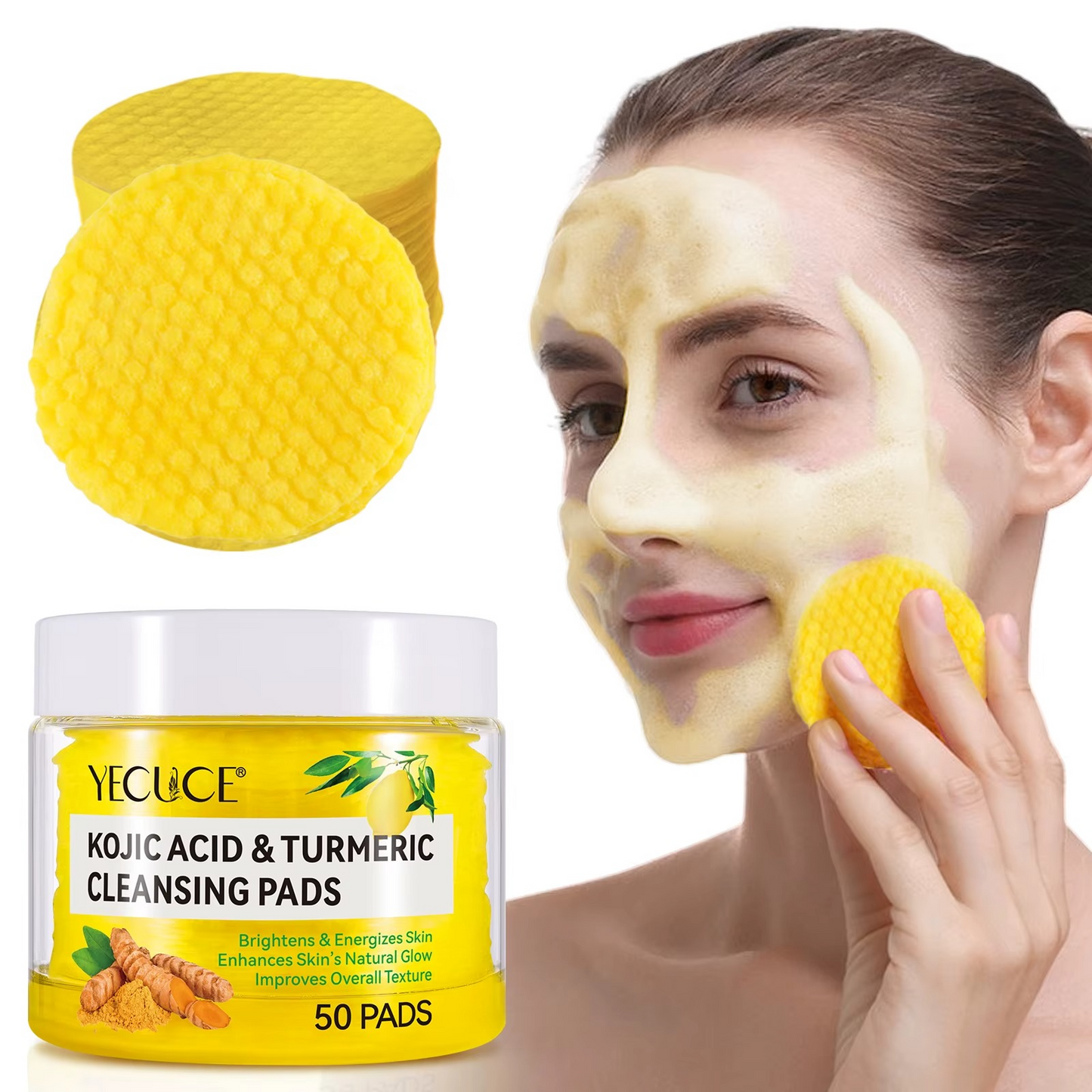 Turmeric and Kojic Acid Cleansing Face Pads