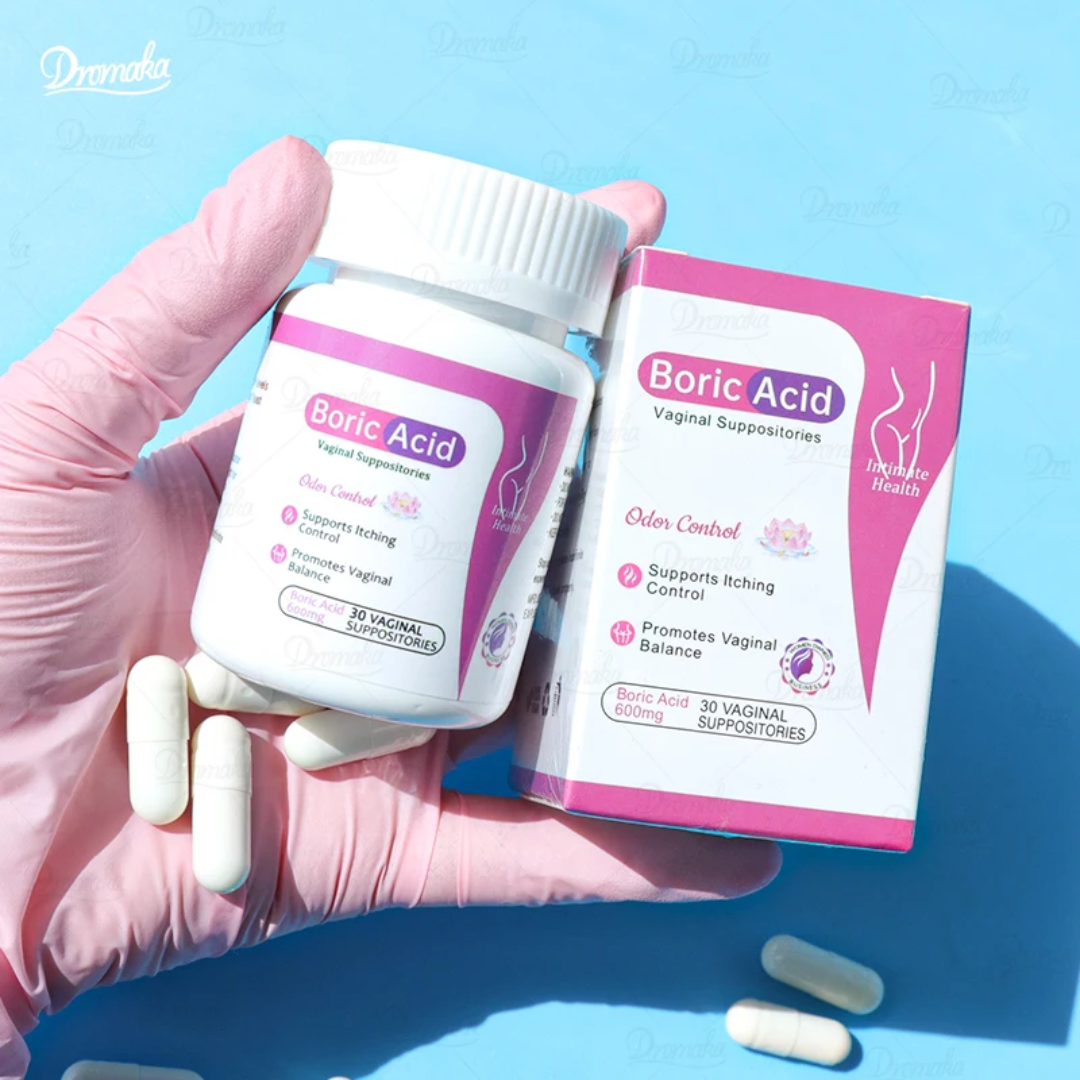 Boric Acid Vaginal Suppositories – 600mg – 30 Count – Odor Control, Itch Relief & Vaginal pH Balance Support Bwetinde Business Enterprises