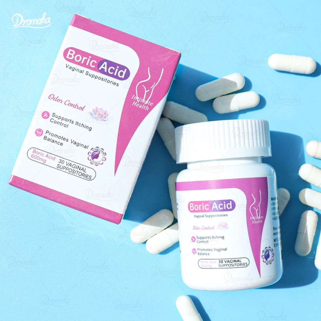 Boric Acid Vaginal Suppositories – 600mg – 30 Count – Odor Control, Itch Relief & Vaginal pH Balance Support Bwetinde Business Enterprises