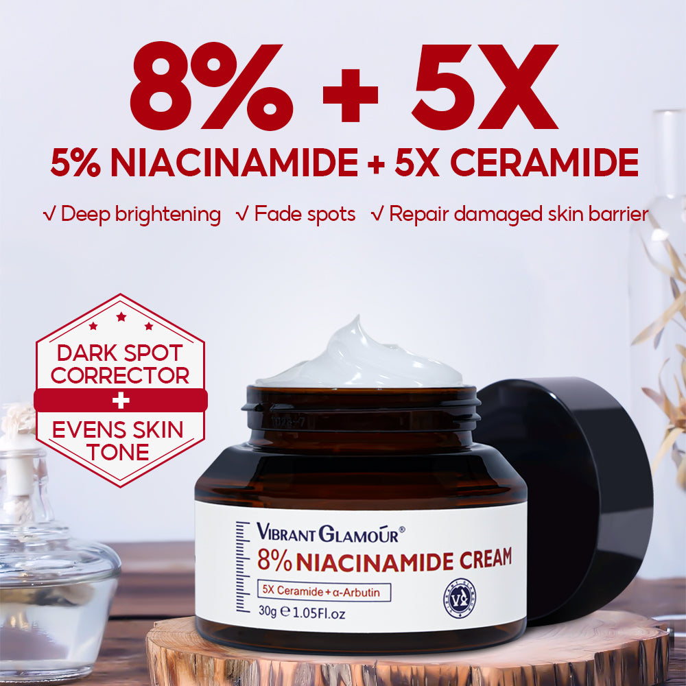 VIBRANT GLAMOUR 8% Niacinamide Whitening Face Cream 30g Bwetinde B Enterprises