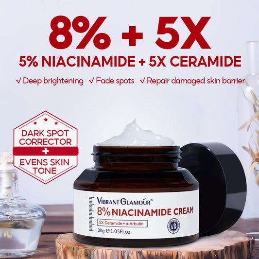 VIBRANT GLAMOUR 8% Niacinamide Whitening Face Cream 30g Bwetinde B Enterprises