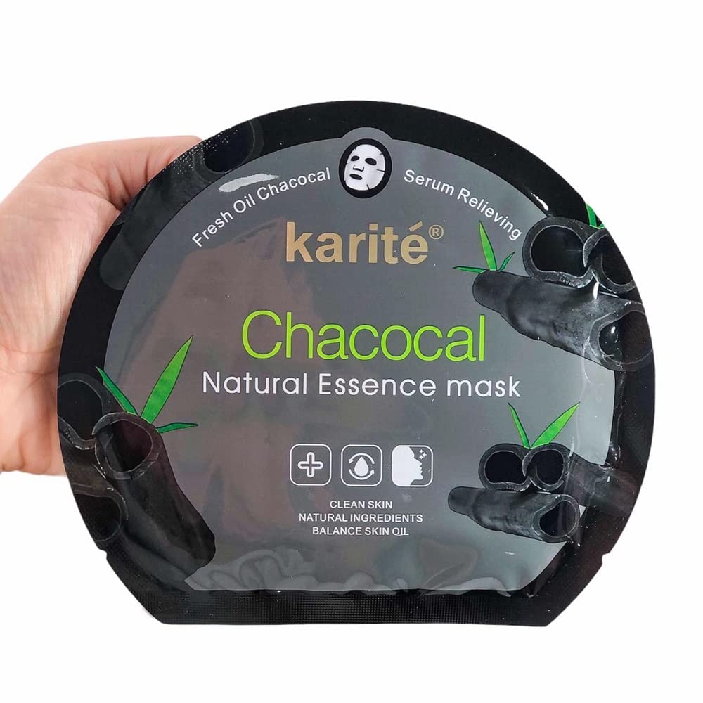 Karite Charcoal Face Sheet Mask - Detoxifying Natural Essence Mask Bwetinde B Enterprises