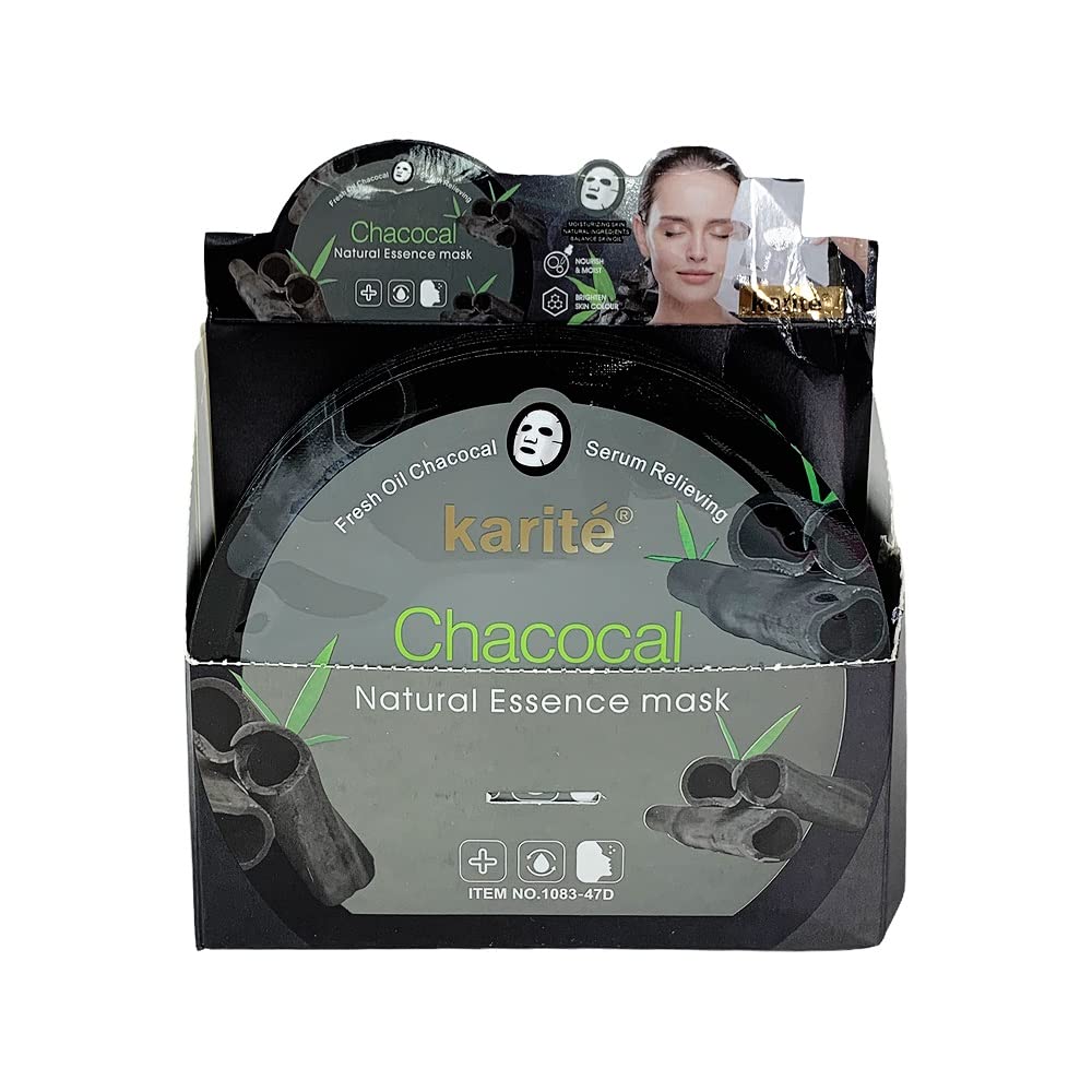 Karite Charcoal Face Sheet Mask - Detoxifying Natural Essence Mask Bwetinde B Enterprises
