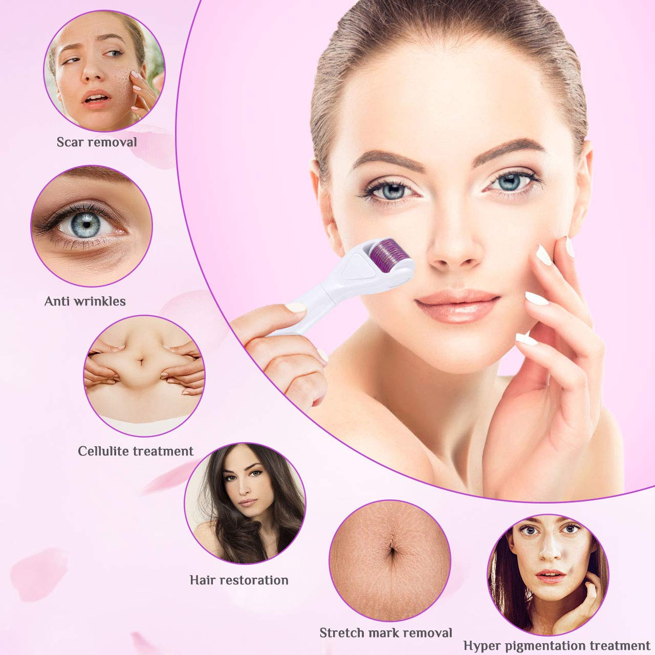 6-in-1 Derma Roller Kit - Titanium Microneedling for Face & Body Bwetinde B Enterprises