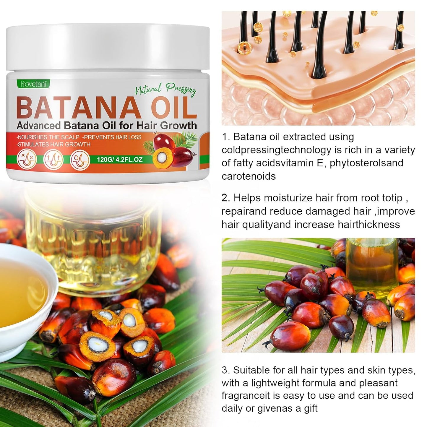 100% Organic Batana Oil from Honduras - Hair Growth & Repair Bwetinde B Enterprises