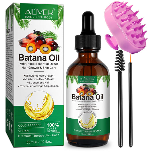 Batana Oil for Hair Growth 2.02 Fl Oz with Scalp Massage Bwetinde Business Enterprises