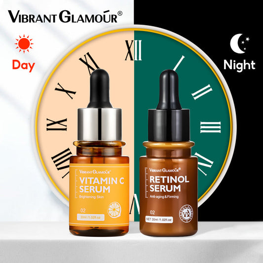 Vibrant Glamour Retinol + Vitamin C Serum Set - Anti-Aging Duo 2pcs Bwetinde B Enterprises