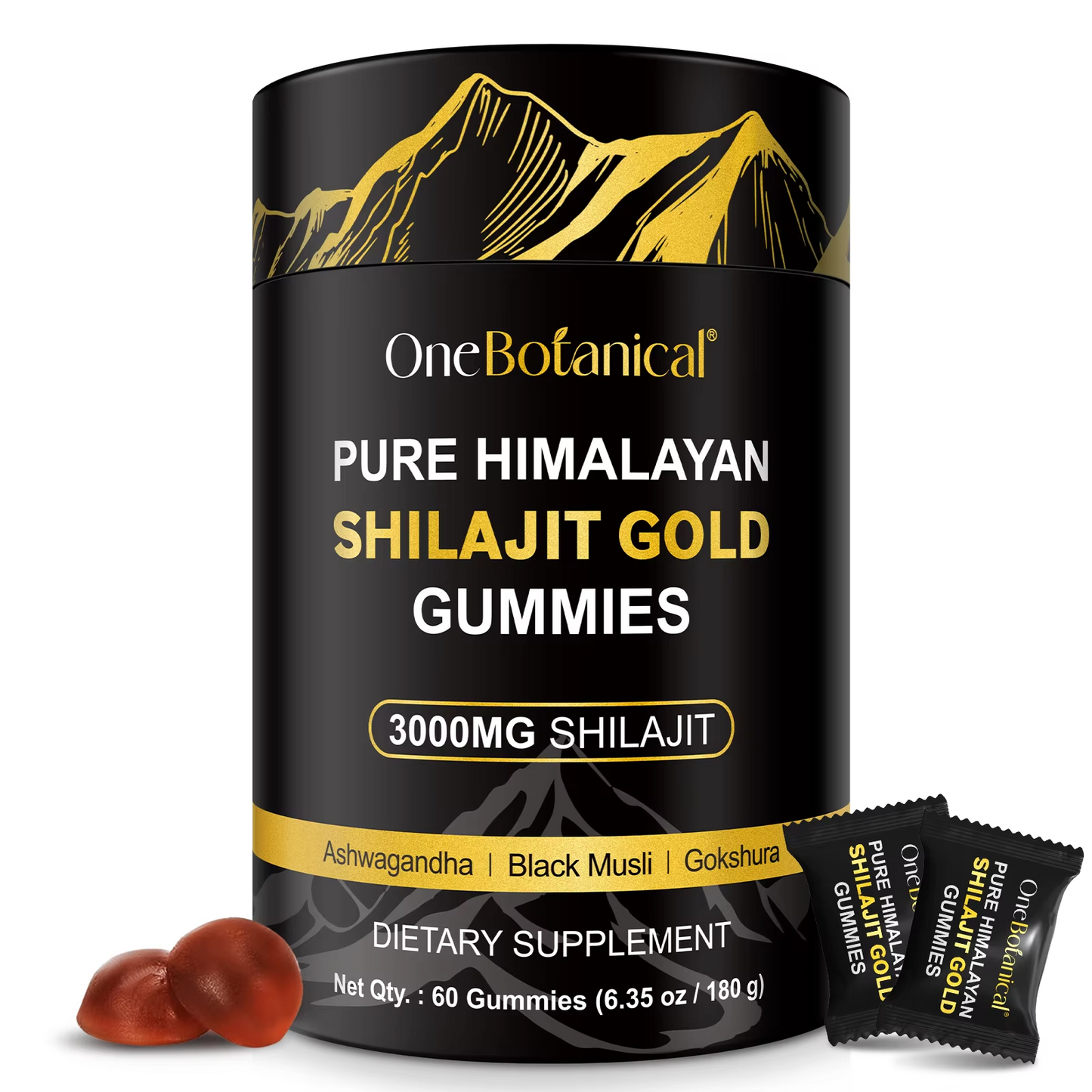 Gold Shilajit Gummies Boost Energy Immune Support Multiple Minerals Fulvic Acid Shilajit Resin Gummies