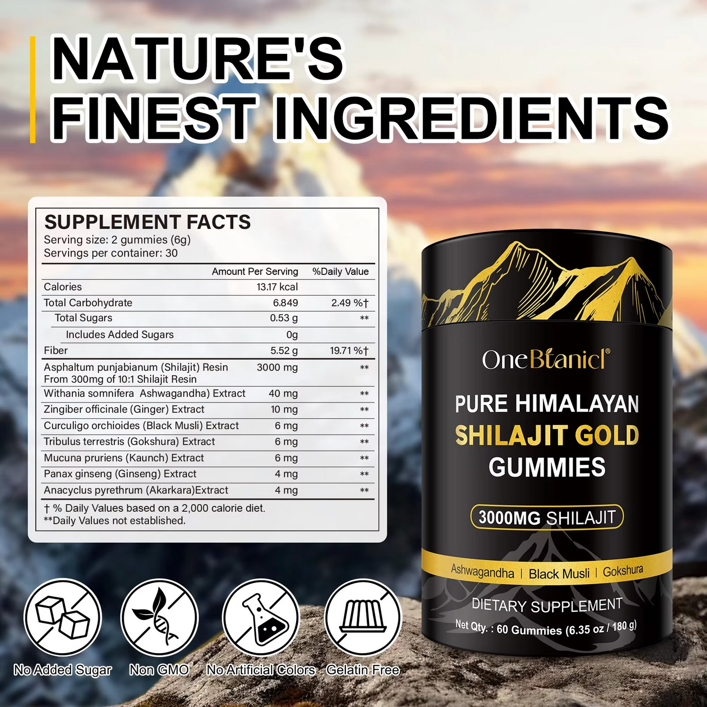 Gold Shilajit Gummies Boost Energy Immune Support Multiple Minerals Fulvic Acid Shilajit Resin Gummies