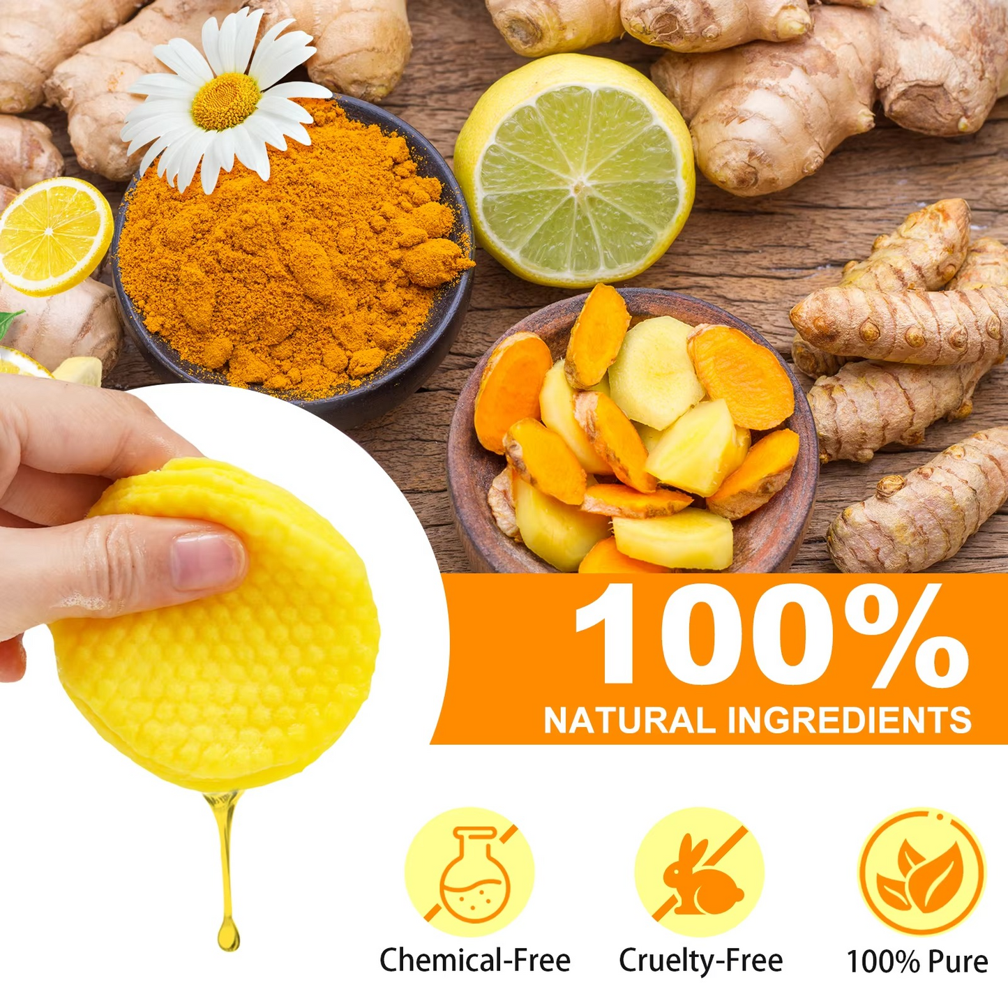 Turmeric and Kojic Acid Cleansing Face Pads