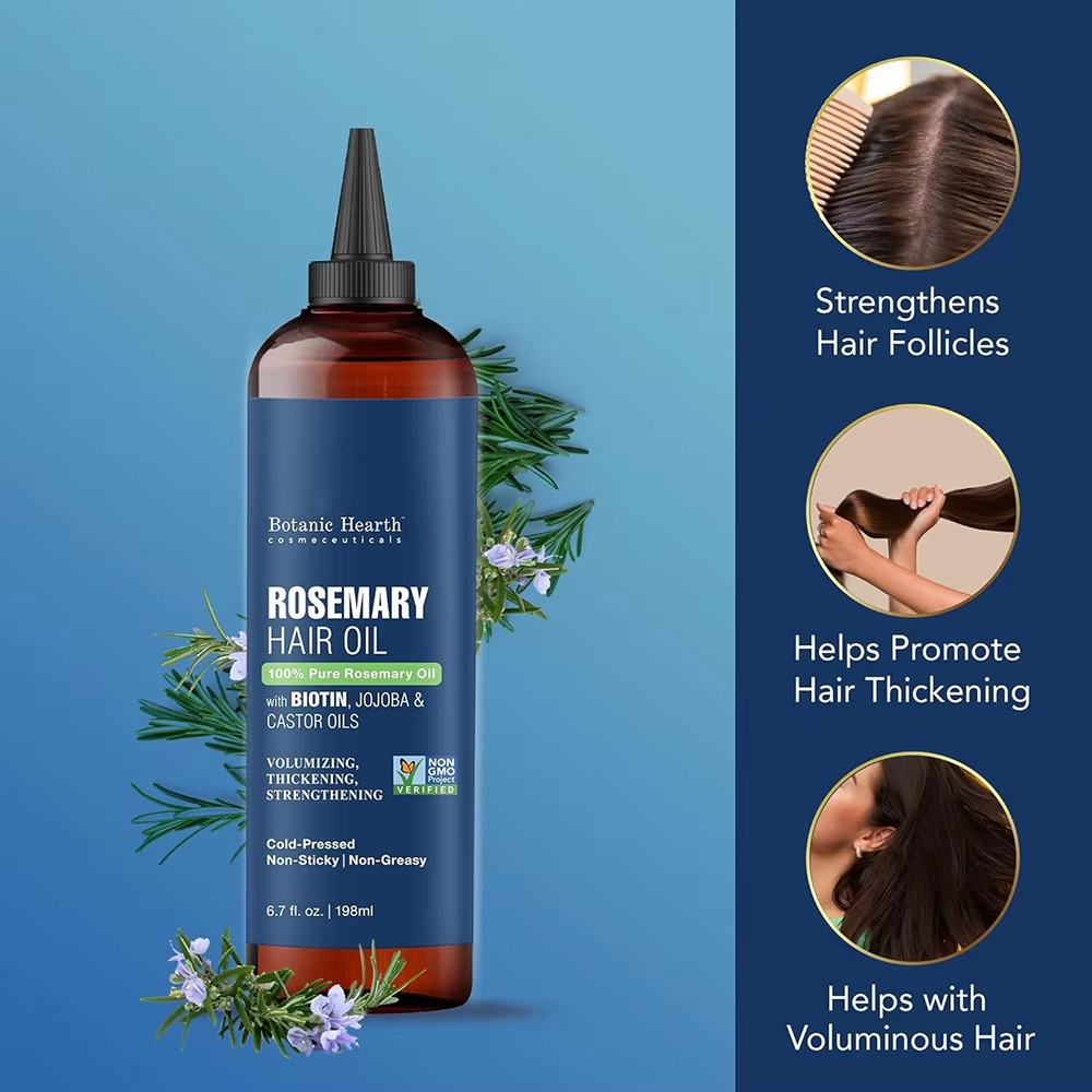Natural Rosemary Oil Extract Hair Serum Thickening Nourishing Smoothing Strengthening Hair Products