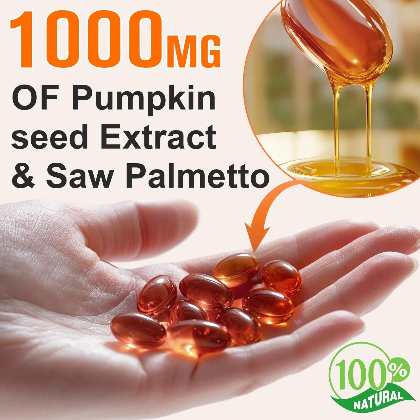 Pumpkin Seed Extract Oil with Saw Palmetto Soft Gels