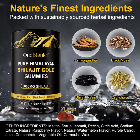 Gold Shilajit Gummies Boost Energy Immune Support Multiple Minerals Fulvic Acid Shilajit Resin Gummies