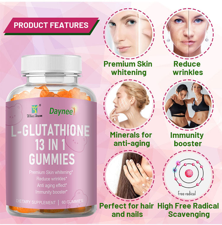 L-Glutathione Gummies - 13 Ingredients for Skin Brightening & Anti-Aging Bwetinde B Enterprises