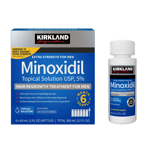 Kirkland Minoxidil 5% - Extra Strength Hair Regrowth Treatment for Men (60ml*6) Bwetinde B Enterprises