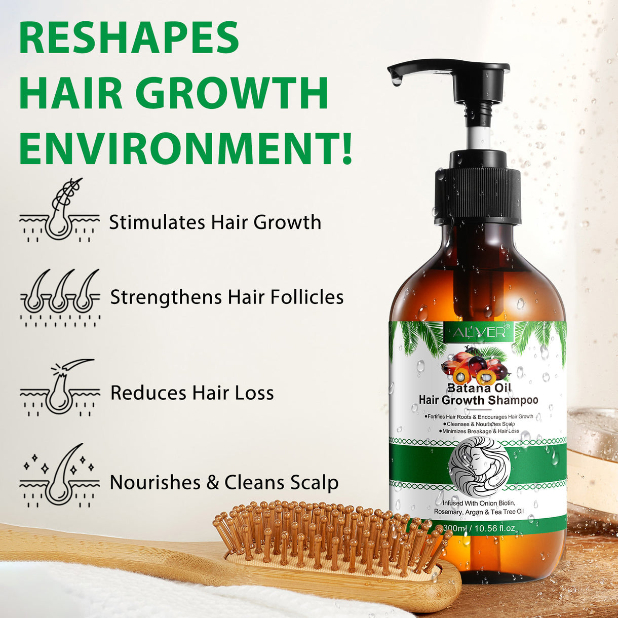 Batana Oil Hair Growth Shampoo 300ml - with Rosemary Extract Bwetinde Business Enterprises