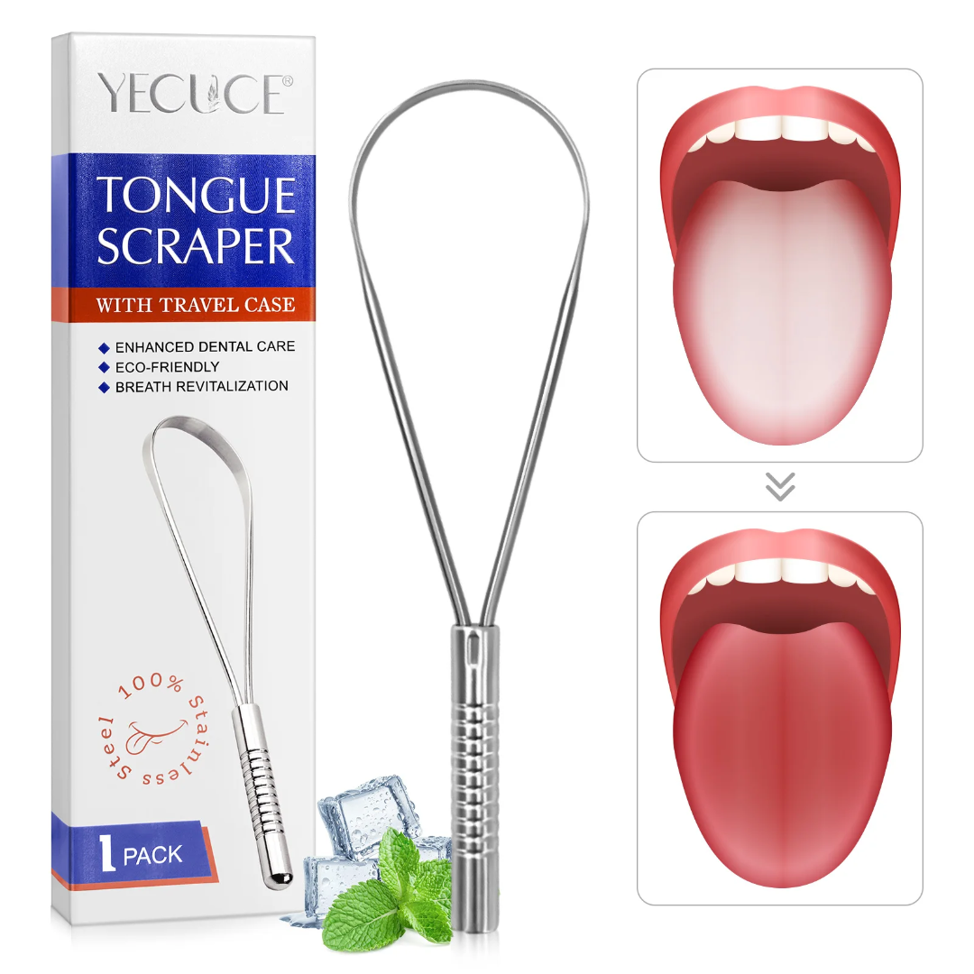Tongue Scraper - Stainless Steel Tongue Cleaner for Fresh Breath, Oral Care Bwetinde Business Enterprises