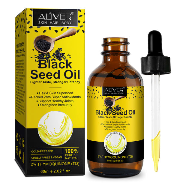 Organic Black Seed Oil - High TQ with Omega 3, 6, 9 for Hair & Skin