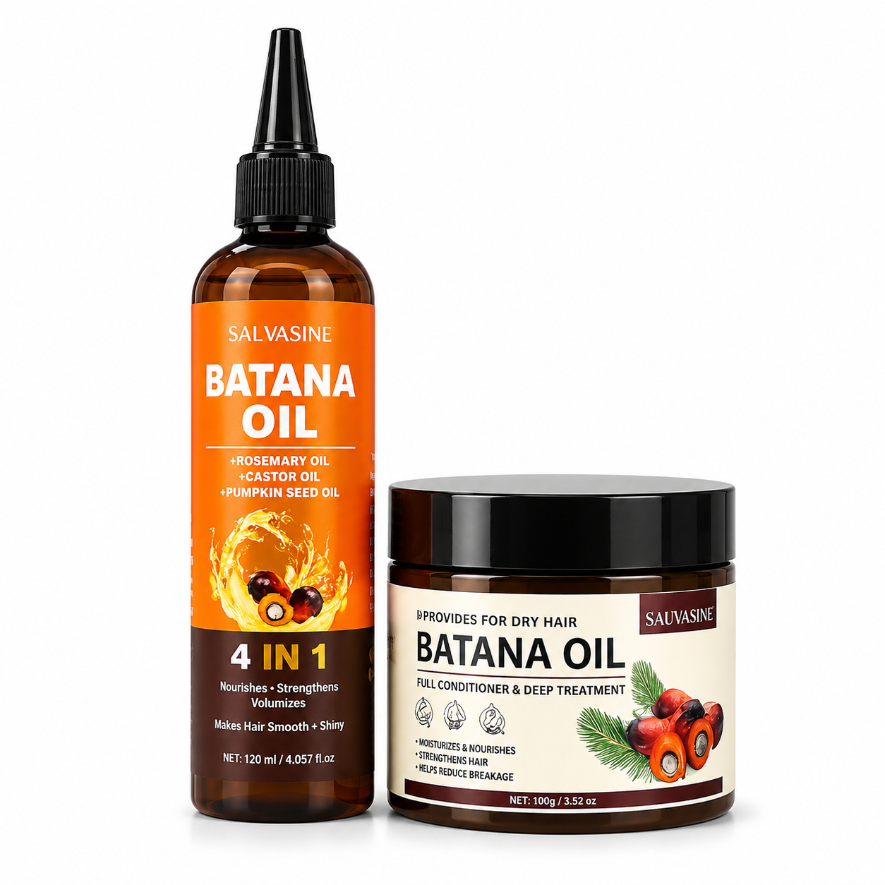 Sauvasine Batana Oil 4-in-1 & Batana Hair Butter Hair Growth Set