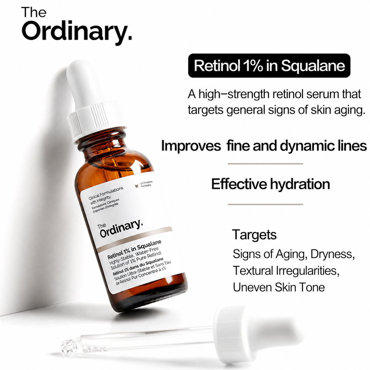 Retinol 1% in Squalane Serum 30ml – High Strength Retinol