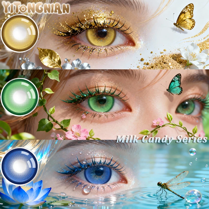 Milk Candy Series Colored Contact Lenses – Blue, Green & Golden