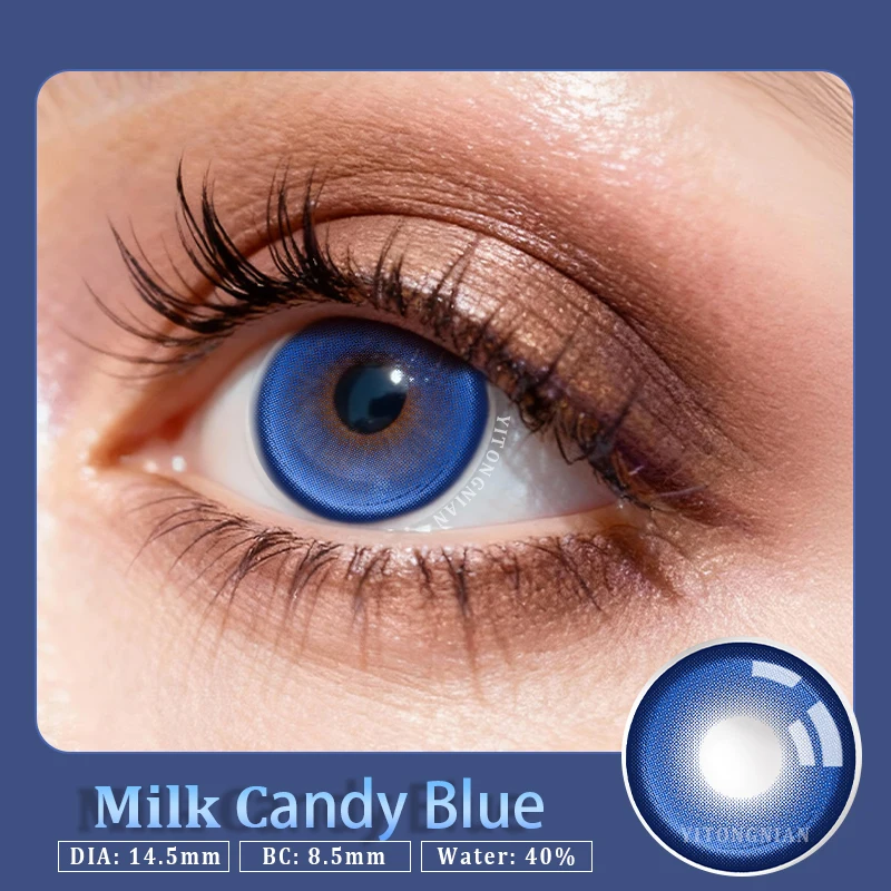 Milk Candy Series Colored Contact Lenses – Blue, Green & Golden