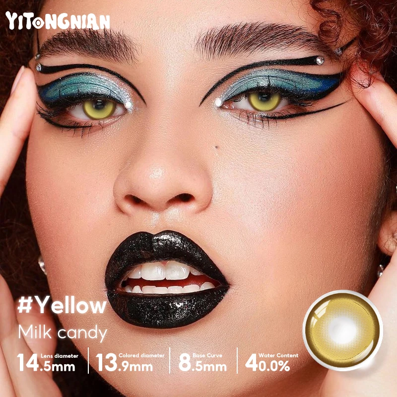 YITONGNIAN Golden Contact Lenses