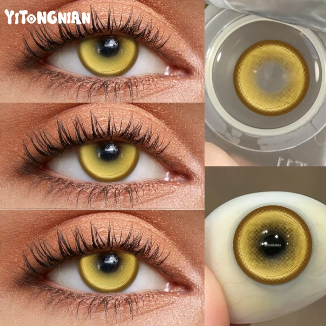 YITONGNIAN Golden Contact Lenses