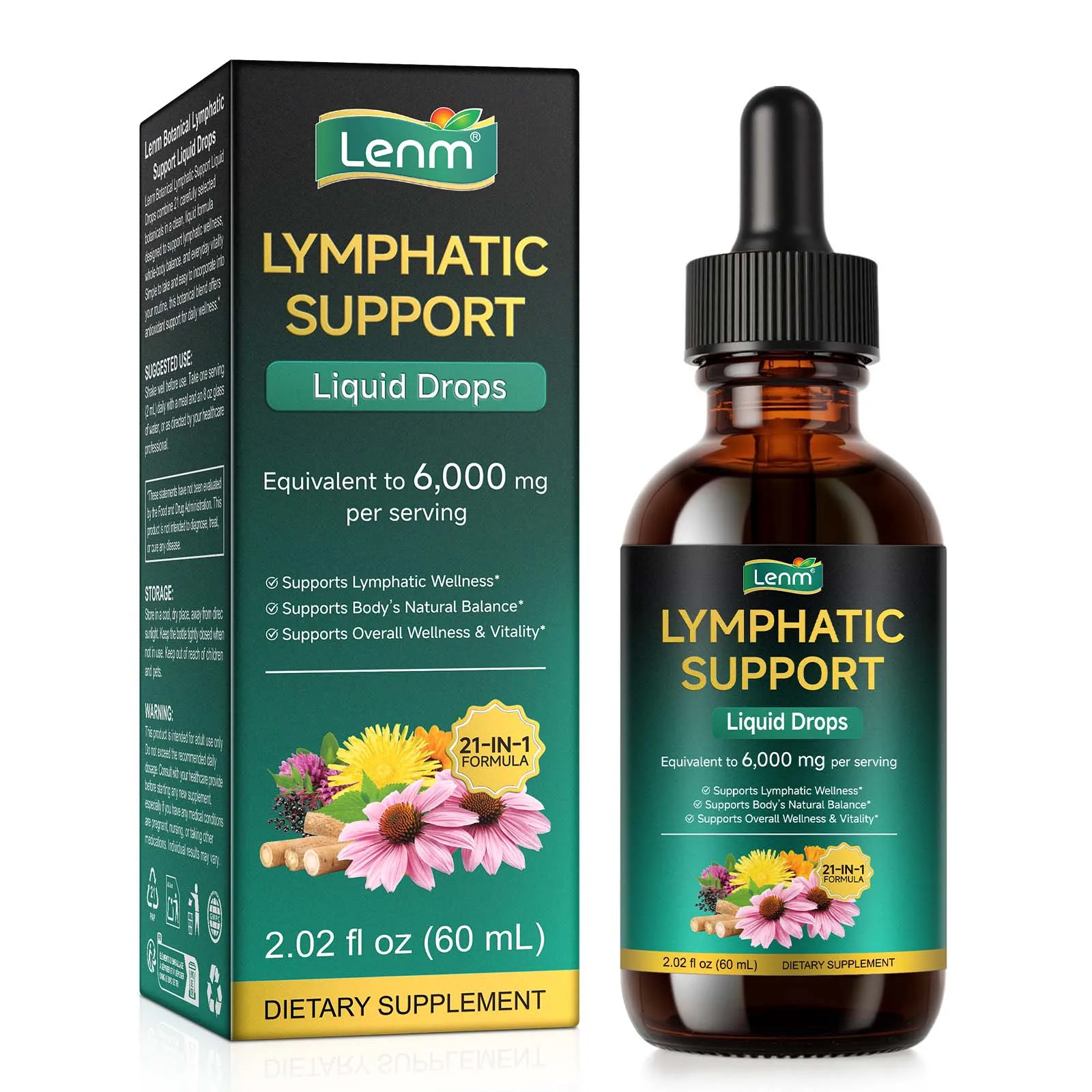Lennm Lymphatic Support Liquid Drops 60ml