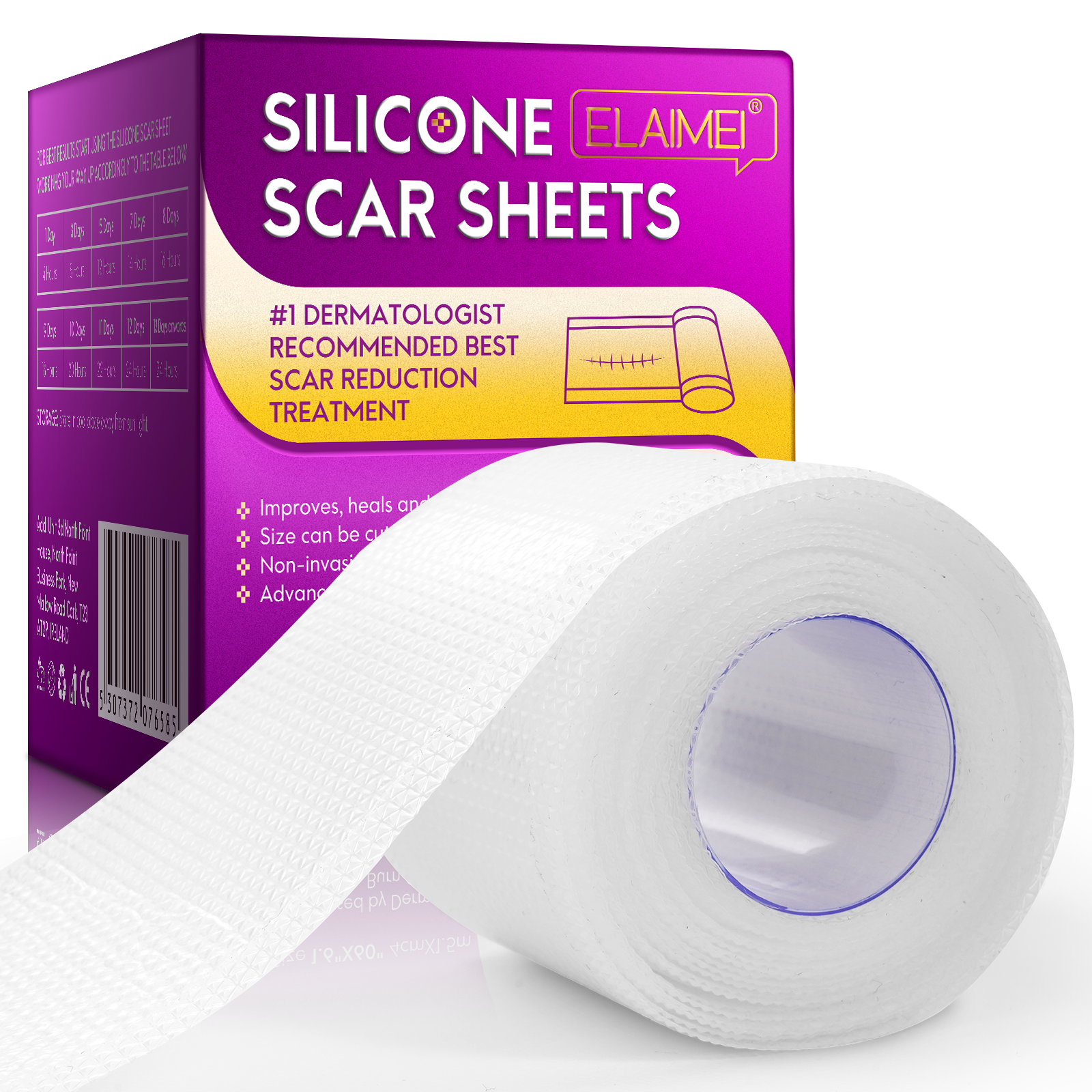  Elaimei Scar Removal Treatment Transparent Waterproof Silicone Scar Sheet