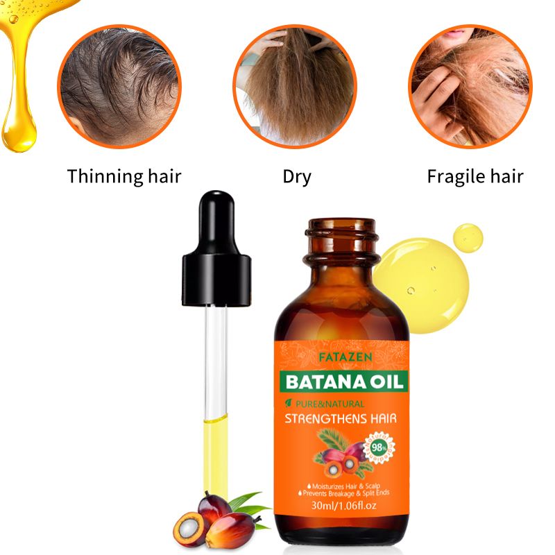 FATAZEN 100% Pure Cold Pressed Hair Strengthens Moisturizes Raw Batana Oil Advanced Miracle Essential Oil for Hair Growth