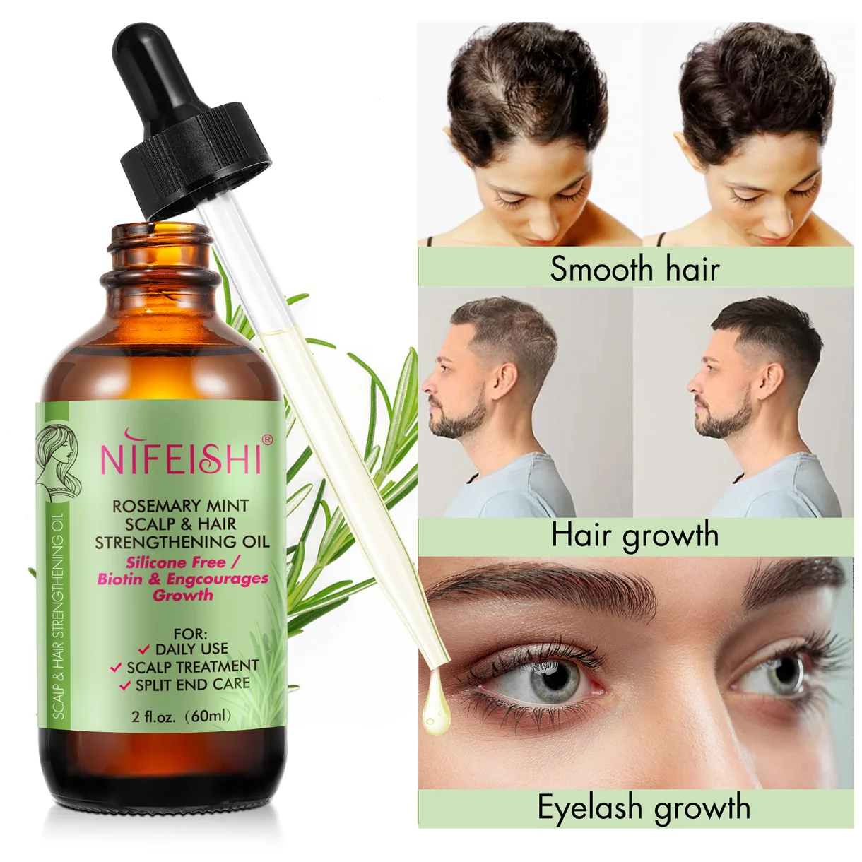 NIFEISHI Natural Rosemary Oil-60M