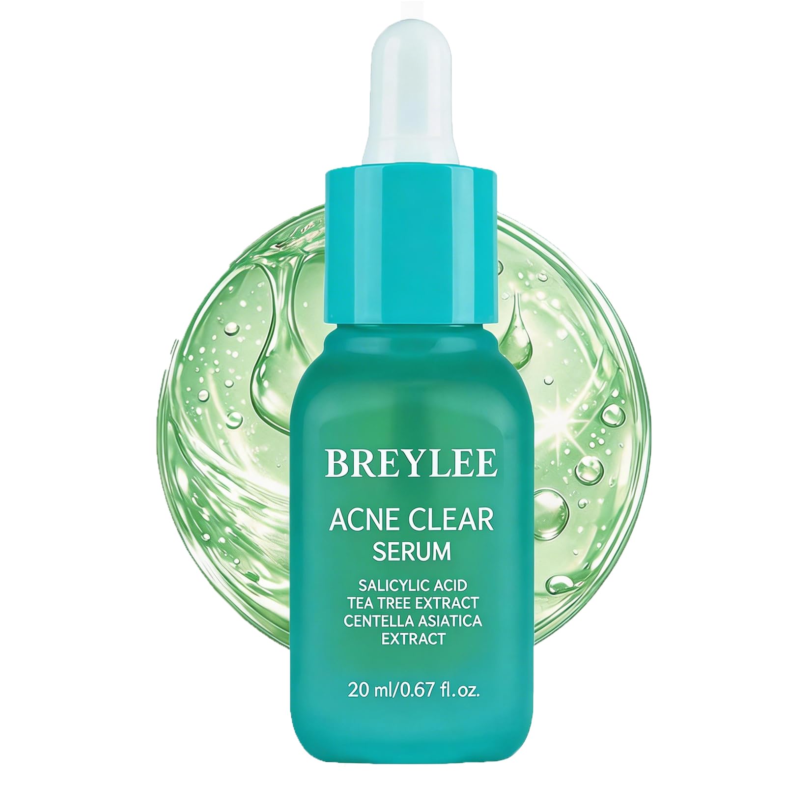 Tea Tree Acne Treatment Serum, Salicylic Acid & Centella Asiatica Serum for Severe Acne, Breakouts, Pimple Remover,Skin Repair (20ml,0.67oz)
