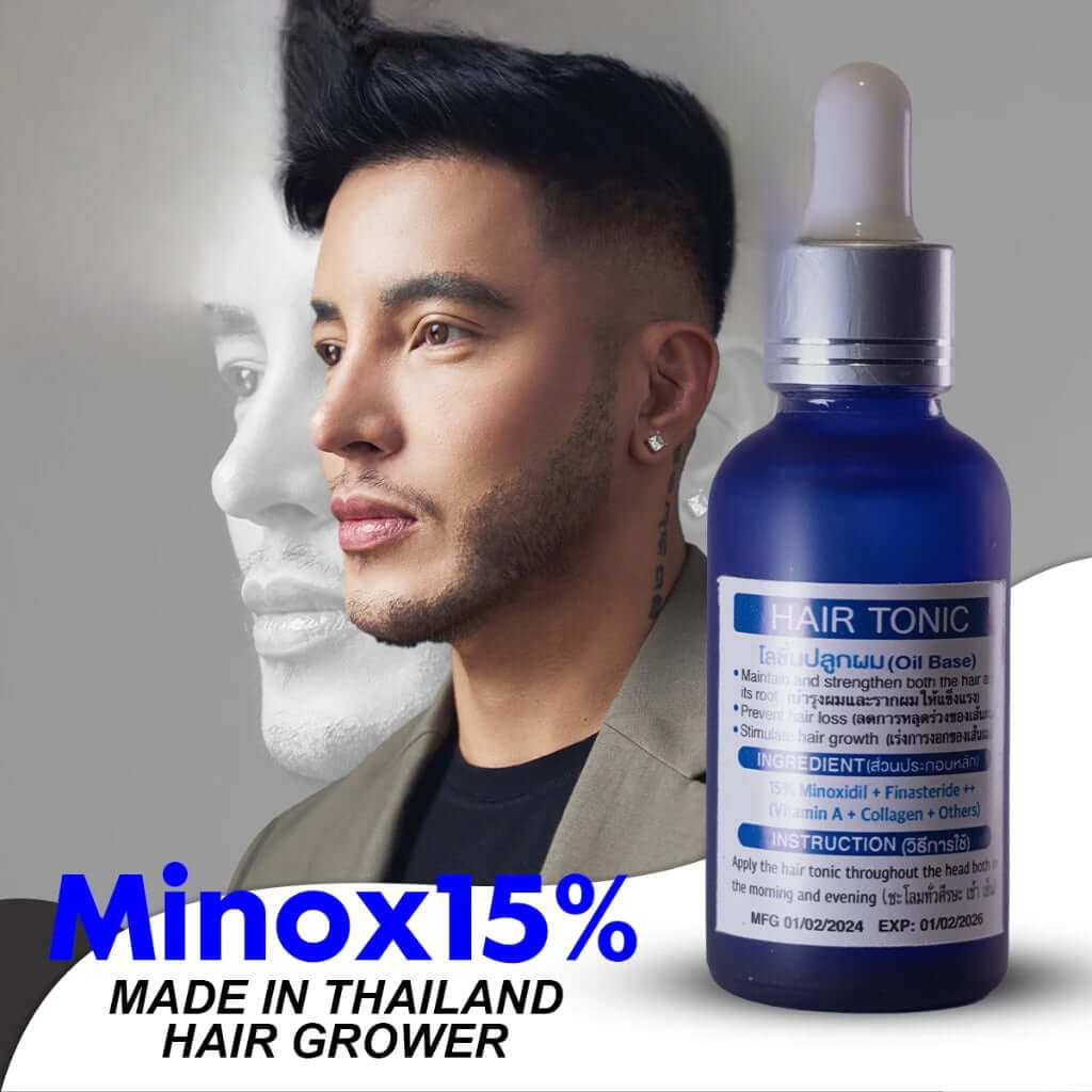15% Minoxidil + Finasteride Hair Growth Tonic - Vitamin A & Collagen