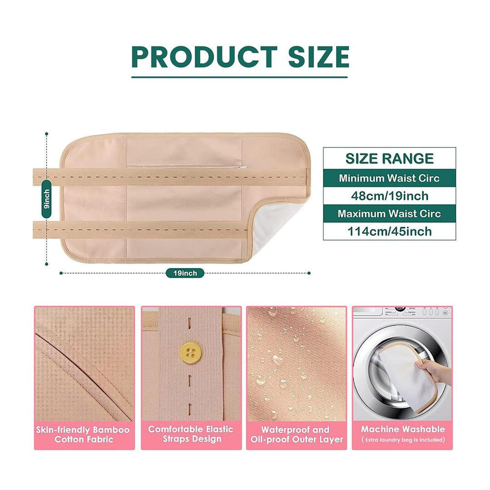 Castor Oil Pack Wrap - Reusable Waist & Neck Kit for Wellness